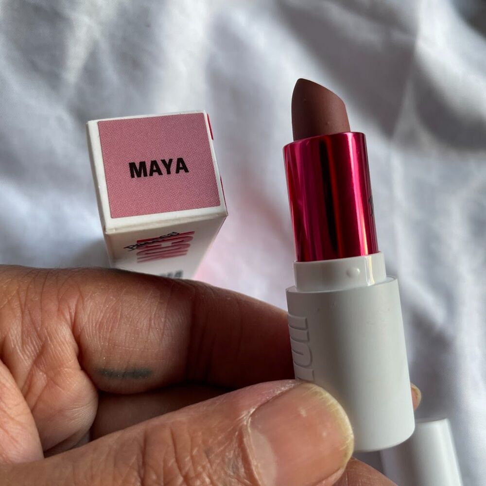 UOMA Beauty Badass Icon Matte Lipstick in MAYA Pinky Brown Lot of 2 Mini 0.9g